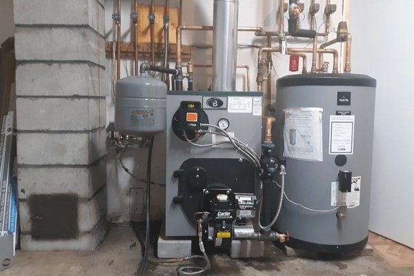 Buderus boiler and Heat-Flo water heater installed by Gottier